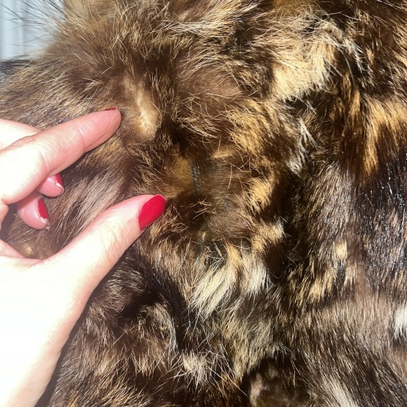 Genuine Fur Bomber Style Coat Size Small Medium Vintage Frankenberger’s - Picture 7 of 17